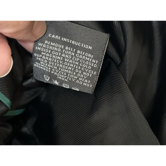 Vince Camuto Size Small Black Quilted Field Jacket Full Zip Elbow Patches - Picture 13 of 13